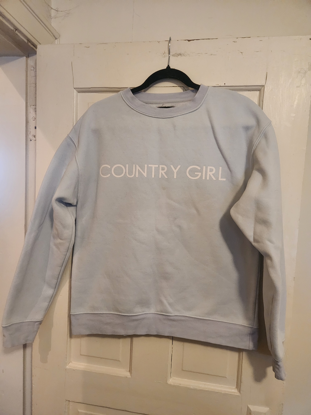 Brunette The Label Light Blue "COUNTRY GIRL" Crewneck Sweatshirt